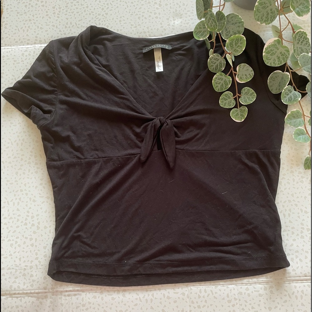 Crop top with tie detailing